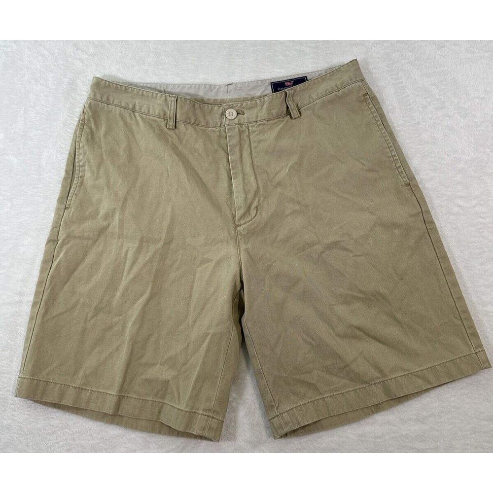 Vineyard Vines Club Short Mens‎ Size 35 Khaki 100% Cotton 8.5" Inseam Casual